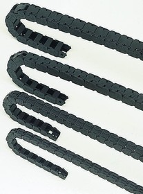 17.5.063.0, 17, e-chain Black Cable Chain - Flexible Slot, W76 mm x D39mm, L1m, 63 mm Min. Bend Radius, Igumid G