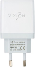 Фото 1/4 Блок питания (сетевой адаптер) VIXION L12i 2xUSB, 3.1A с кабелем Lightning (1м) с дисплеем (белый)