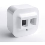 Legrand Quteo Белый Адаптер для 1 или 2 роз. RJ45 Keystone