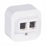 Legrand Quteo Белый Адаптер для 1 или 2 роз. RJ45 Keystone