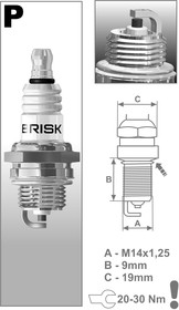 PR17YC, Свеча зажигания BRISK GARDEN Stihl, Kawasaki, Yamaha, Husqvarna бензопилы, мотокосы