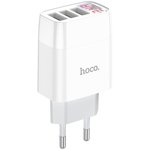 Зарядное устройство HOCO C93A Easy Charge 3xUSB, 3.4А, LED дисплей (белый)