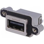MUSBRA51140, Гнездо; USB A; MUSB; на панель,винтами; THT; прямой; USB 2.0; IP68