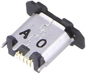 Фото 1/5 ZX80-B-5P(30), Гнездо; USB B micro; UX; на PCB; SMT,THT; PIN: 5; вертикальный