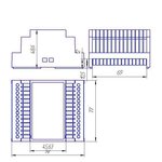Корпус для РЭА на DIN-рейку 77х55х97, пластик ABS