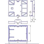Корпус для РЭА на DIN-рейку 77х55х97, пластик ABS
