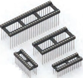 123-43-640-41-001000, Conn DIP Socket SKT 40 POS 2.54mm Wire Wrap ST Thru-Hole Tube