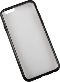 Фото 1/2 Защитная крышка LP для Apple iPhone 6, 6s черная, прозрачная задняя часть