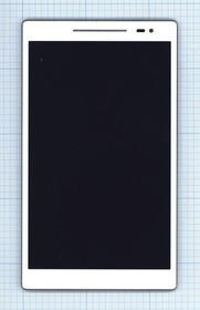 Фото 1/2 Дисплей (экран) в сборе с тачскрином для ASUS ZenPad 8.0 (Z380KL) белый с рамкой