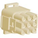 1-1863003-2, Universal MATE-N-LOK Male Connector Housing, 6.35mm Pitch, 9 Way, 3 Row