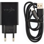Блок питания (сетевой адаптер) VIXION L4i 1xUSB, 1A с кабелем Lightning 1м (черный)
