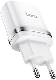 Фото 1/4 Блок питания (сетевой адаптер) HOCO N1 1xUSB, 2.4A с кабелем micro USB (1м) (белый)