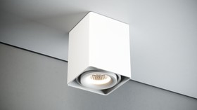 Фото 1/2 Quest Light Светильник накладной, поворотный, белый, под лампу GU10, IP20 CASTLE 1 ED white