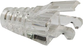 Защитные колпачки для кабеля 5,5 мм, на соединение коннектора с кабелем, прозрачные, 100 шт. в пчк
