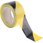 Black/Yellow PVC 33m Lane Marking Tape, 0.14mm Thickness