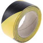 Black/Yellow PVC 33m Lane Marking Tape, 0.14mm Thickness