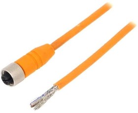 RKTS 4-182/10 M, Соединительный кабель; M12; PIN: 4; прямой; 10м; вилка; 240ВAC; 4А