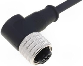 Фото 1/3 RKWT 4-07/5 M, Соединительный кабель; M12; PIN: 4; угловой; 5м; вилка; 250ВAC; 4А