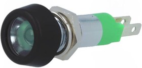 SMPD 08214, Индикат.лампа: LED, плоский, 24-28ВDC, 24-28ВAC, Отв: d8,2мм, IP67