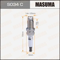 S034C, Свеча зажигания Masuma S034C Nickel BKR5EKUC (7273)