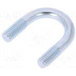 CB.8.23.42(1/2"), U-bolt; B; 1.25; steel; zinc; Thread len: 16mm; for fixing pipes