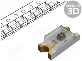 Фото 1/2 IN-S124BRG, LED; SMD; 1204; green; 1440mcd; 3.2x1.6x1.85mm; 20°; 3.3?3.9V; 20mA