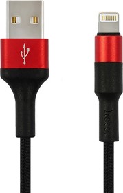 Кабель USB HOCO (X26) Xpress для iPhone Lightning 8 pin 1 м (черно-красный)