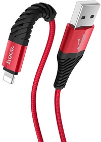 Фото 1/2 Кабель USB HOCO (X38) для iPhone Lightning 8 pin 1 м (красный)