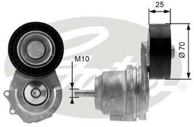 T38498, Ролик натяжной приводного ремня OPEL ASTRA 10-, ASTRA GTC 11-, ASTRA J 09-, CORSA D 10-, MERIVA B 10-, MOKKA 12-, CHEVROLET CRUZE 12