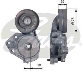 Фото 1/3 T39173, Ролик натяжной приводного ремня VW CC 11-, GOLF PLUS 06-, GOLF V 08-, GOLF VI 08-, PASSAT 09-, PASSAT CC 11-, POLO 10-, SCIROCCO 08-