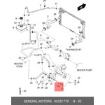 96351770, Шланг (тройник-дроссельная заслонка)