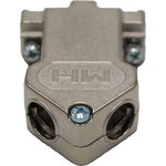 MHDU45ZK9-K, MHDU45 Series Zinc Angled D Sub Backshell, 9 Way, Strain Relief