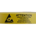 ALABEL5/8X2, Black, Yellow Paper ESD Label, Observe Precautions for Handling ...