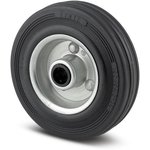DVR200X50-20, Black Rubber Corrosion Resistant Trolley Wheel, 410kg