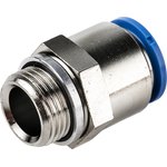 QS-G3/8-12, QS Series Straight Threaded Adaptor, G 3/8 Male to Push In 12 mm ...