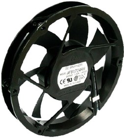 AFB1524L-A, DC Fans DC Tubeaxial Fan, 172x150x25.4mm, 24VDC, Ball Bearing, Lead Wires