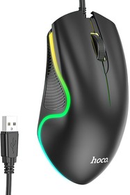 Фото 1/4 Мышь игровая проводная HOCO GM19 Enjoy USB, 1000dpi, RGB, 1.4м (черный)