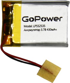 LP552535, Аккумулятор литий-полимерный (Li-Pol) 430мАч 3.7В, с защитой