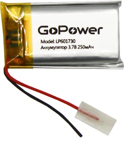 LP601730, Аккумулятор литий-полимерный (Li-Pol) 250мАч 3.7В, с защитой