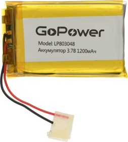 LP803048, Аккумулятор литий-полимерный (Li-Pol) 1200мАч 3.7В, с защитой