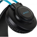 Наушники с микрофоном A4Tech Fstyler FH200U серый/синий 2м накладные USB ...