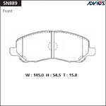 SN889, Тормозные колодки
