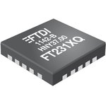 FT231XQ-R, USB интерфейс, Преобразователь USB-UART, USB 2.0, 2.97 В, 5.5 В, QFN ...