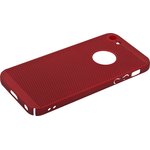 Защитная крышка LP "Сетка" для Apple iPhone 5, 5s, SE Soft Touch красная