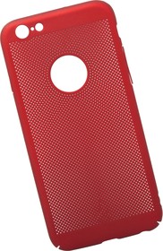 Фото 1/4 Защитная крышка LP Soft Touch "Сетка" для Apple iPhone 6, 6s красная