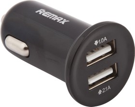 Фото 1/3 Автомобильная зарядка REMAX Mini Car Charger RCC201 mini с 2 USB выходами 2,1А черная