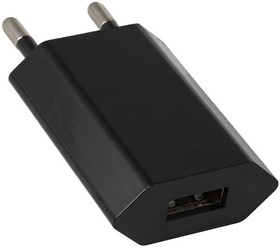 USB-639, Сетевое зарядное устройство USB 639, 1 А, 5 В, 240 Вт, 50 Гц, ABS-пластик, цвет черный