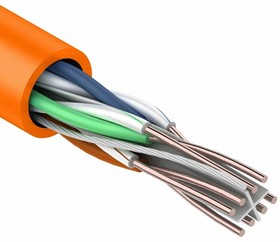 Кабель LAN PRO UTP4-CAT5e LSZH 305 м, оранжевый MP U4LSZH305R_PROMP