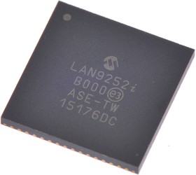 Фото 1/2 LAN9252I/ML, Контроллер Ethernet, 10/100Base-T, 16bit BUS (HBI), QFN64