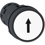 Белая кнопка с потайным толкателем 1НО стрелка вверх XB7NA11341